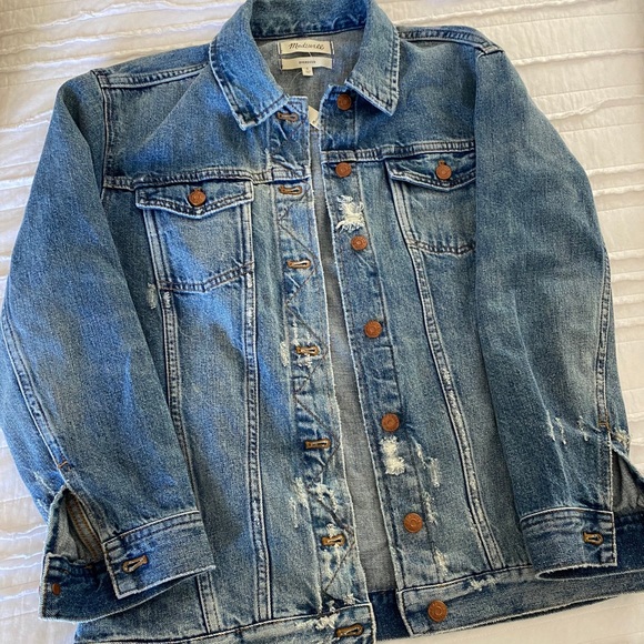 Madewell oversized jean jacket - Picture 1 of 8